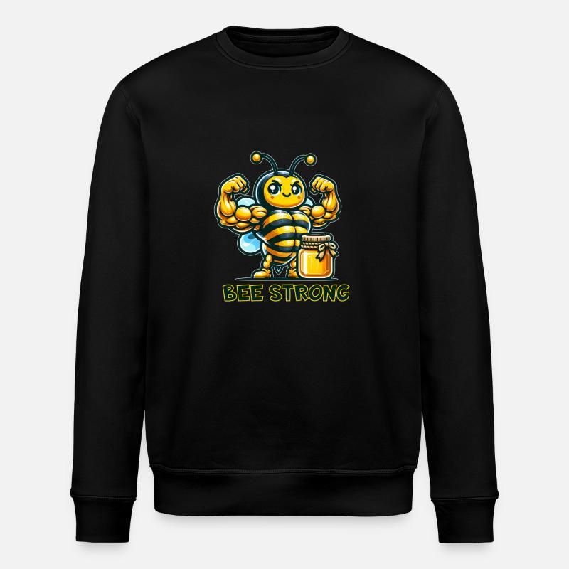 Muskulöse Biene - Stanley/Stella Unisex Bio-Sweatshirt ROLLER - Schwarz