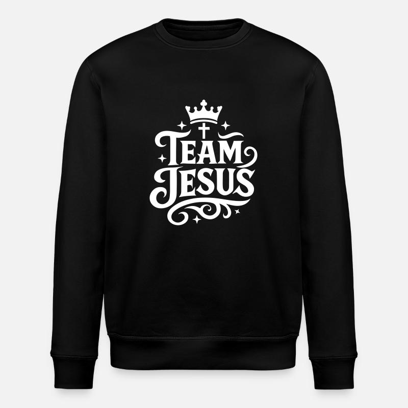 Team Jesus Krone - Stanley/Stella Unisex Bio-Sweatshirt ROLLER - Schwarz