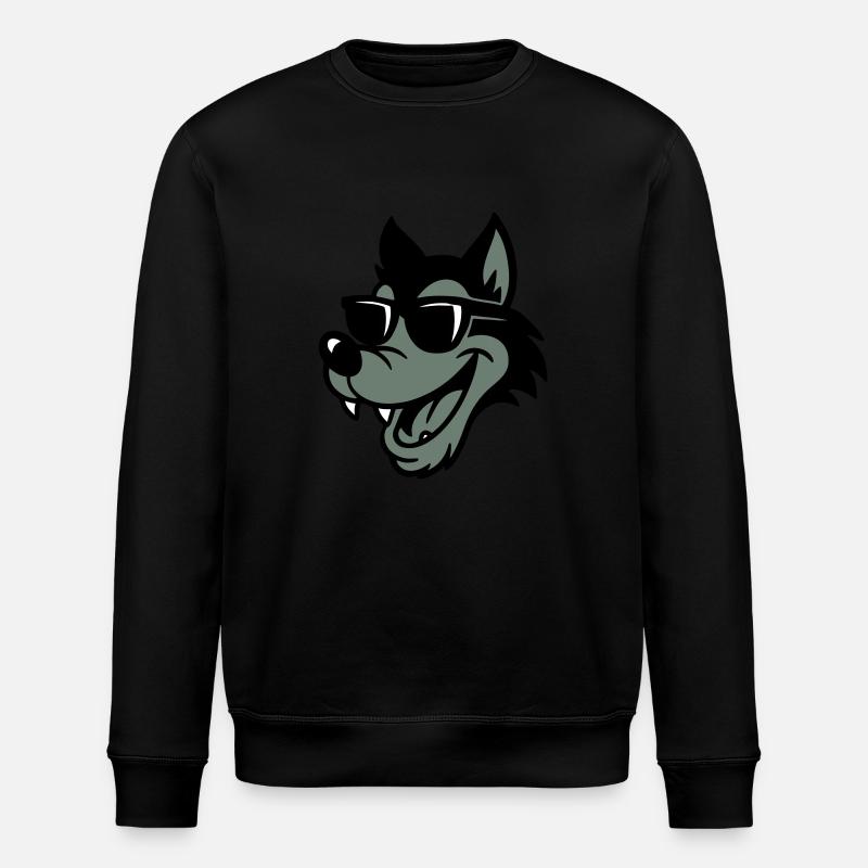 Bande dessinée loup - Sweat bio ROLLER Stanley/Stella Unisexe - noir