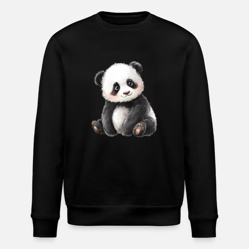 Mignon bébé panda - Sweat bio ROLLER Stanley/Stella Unisexe - noir