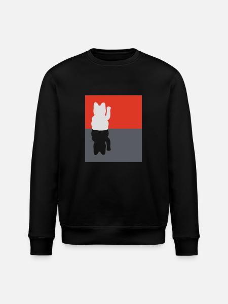 Glückskatze - Stanley/Stella Unisex Bio-Sweatshirt ROLLER - Schwarz