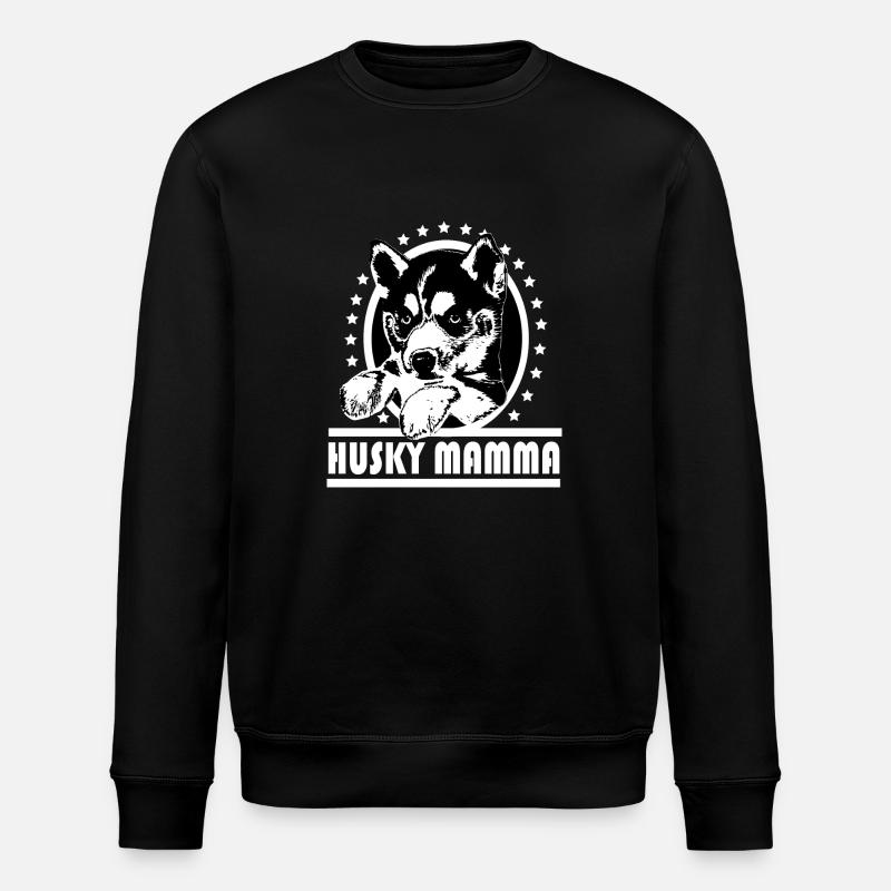 Husky Mamma - Stanley/Stella Unisex Bio-Sweatshirt ROLLER - Schwarz