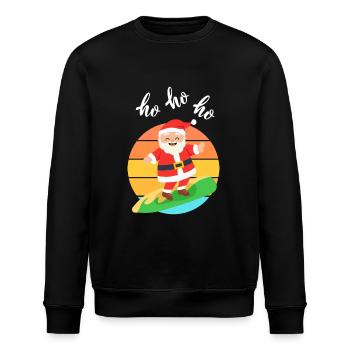 Surfender Weihnachtsmann - Stanley/Stella Unisex Bio-Sweatshirt ROLLER - Schwarz - Vorne - Nik (191cm)