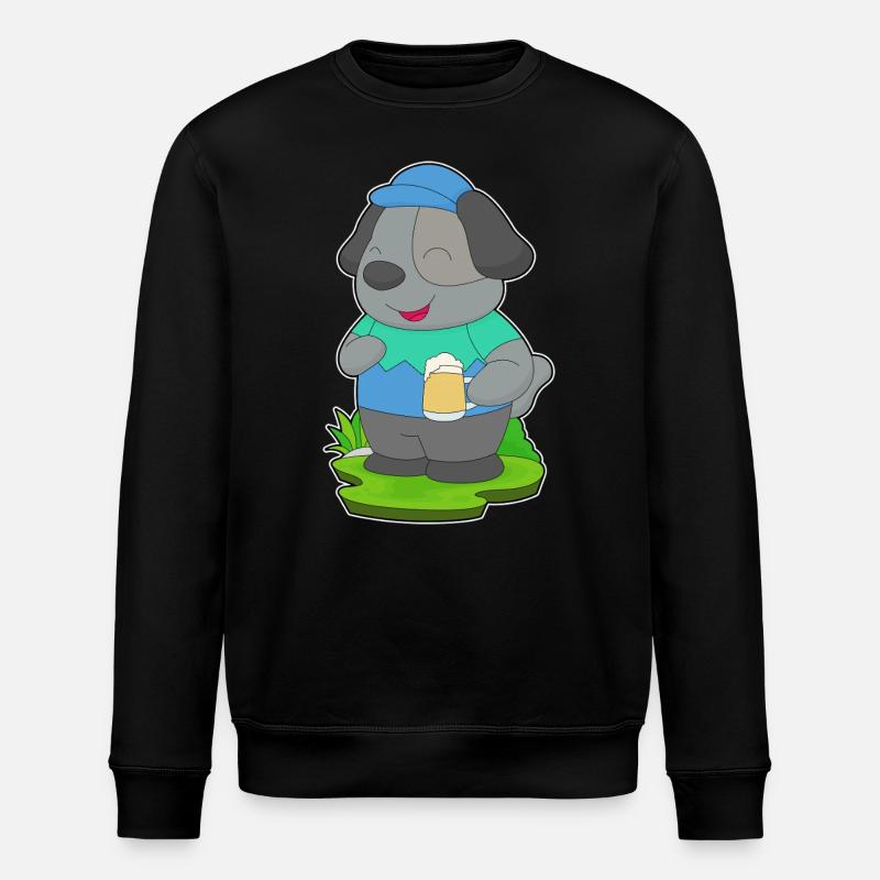 Dog Beer - Stanley/Stella ROLLER Unisex Organic Sweatshirt - black