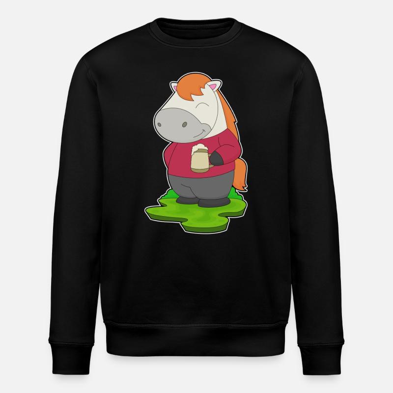 Pferd Bier - Stanley/Stella Unisex Bio-Sweatshirt ROLLER - Schwarz