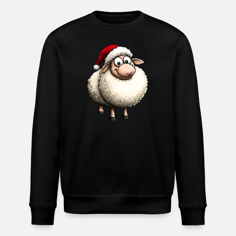Schafe Christmas - Stanley/Stella Unisex Bio-Sweatshirt ROLLER - Schwarz