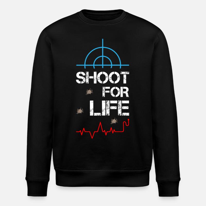Shoot For Life Sniper - Stanley/Stella ROLLER Unisex Organic Sweatshirt - black