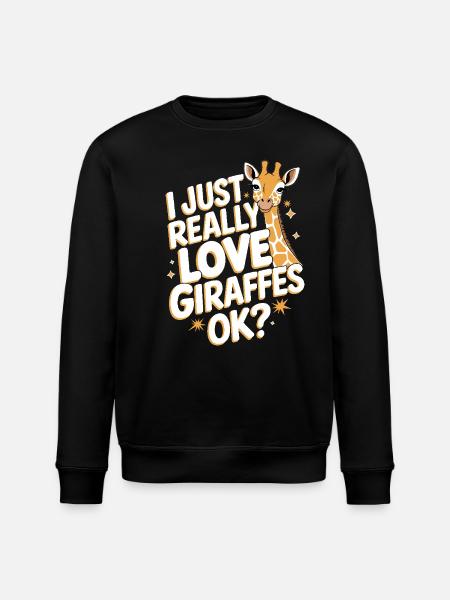 Giraffe Animal Africa Giraffes - Stanley/Stella ROLLER Unisex Organic Sweatshirt - black