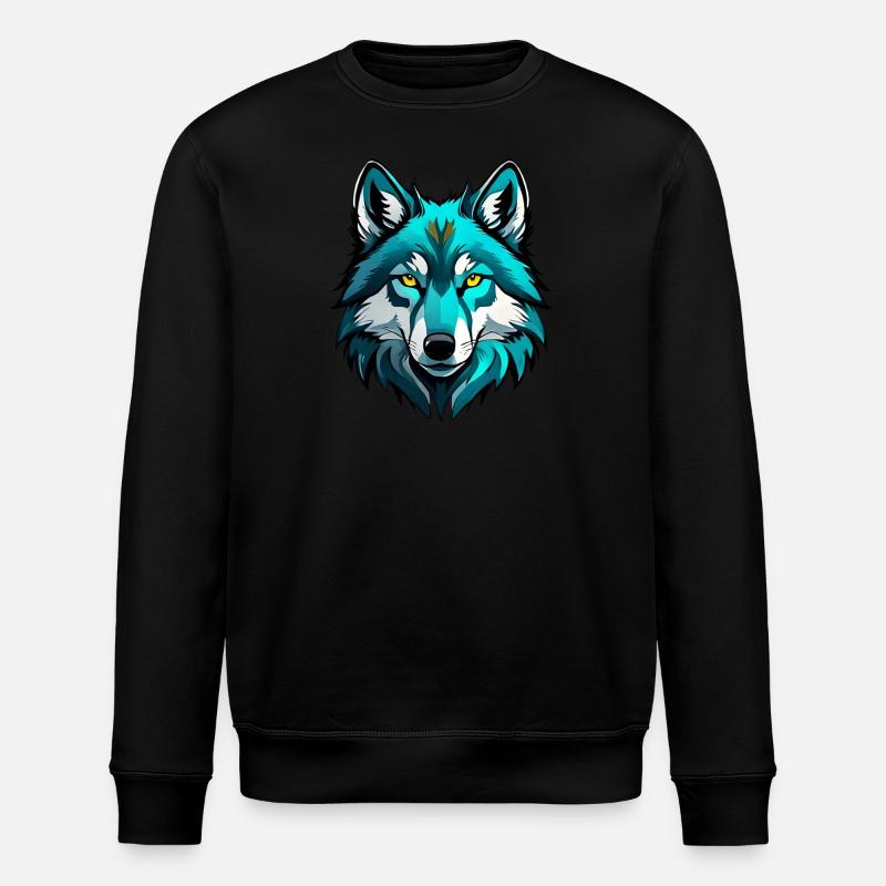 Wolfskopf - Stanley/Stella Unisex Bio-Sweatshirt ROLLER - Schwarz