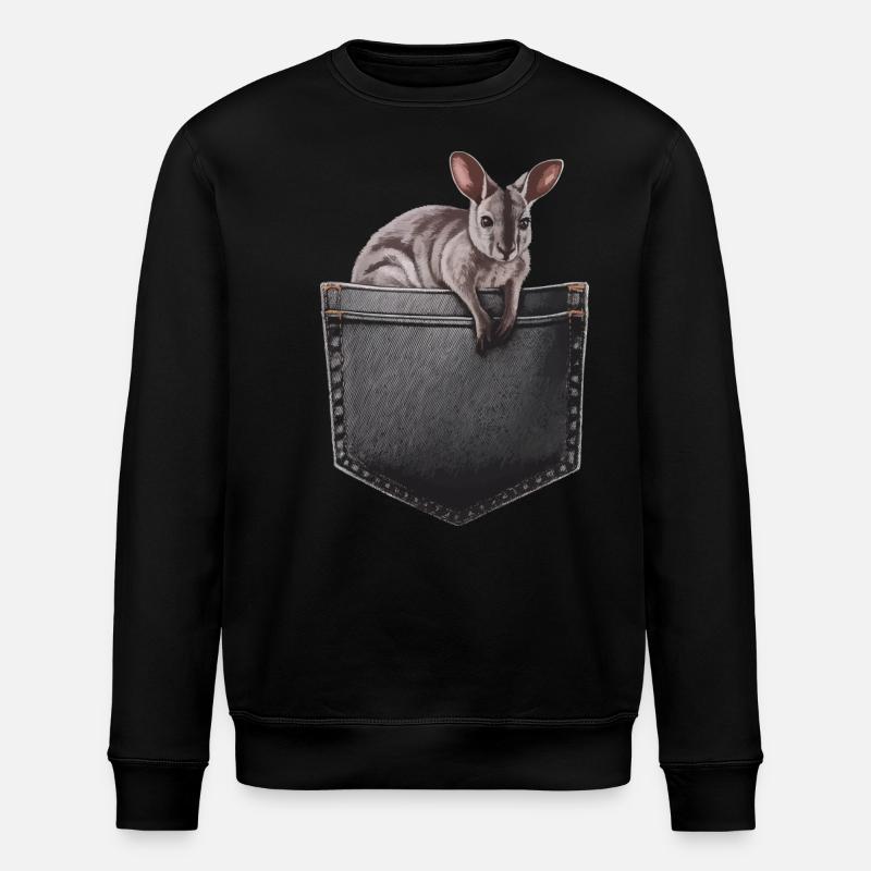 Wallaby - Stanley/Stella Unisex Bio-Sweatshirt ROLLER - Schwarz