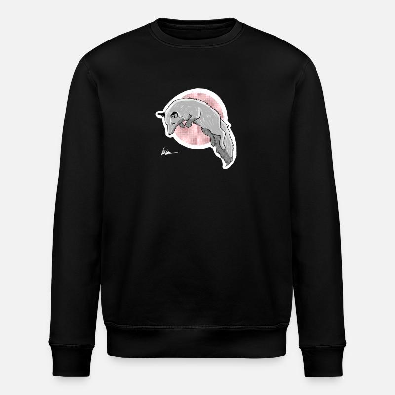 Jagd Schneefuchs - Stanley/Stella Unisex Bio-Sweatshirt ROLLER - Schwarz