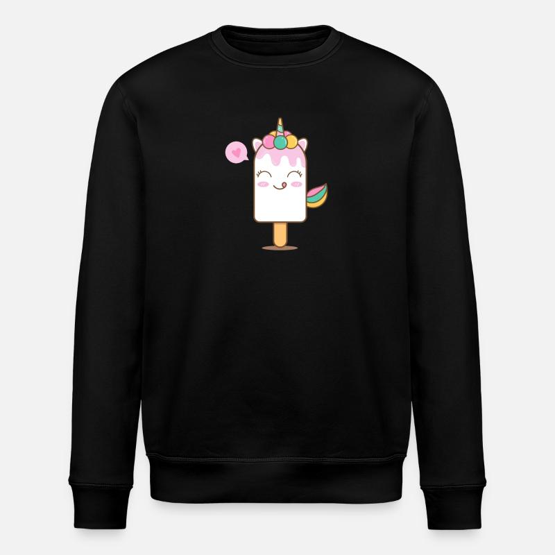 Popsicle enchanté licorne - Sweat bio ROLLER Stanley/Stella Unisexe - noir