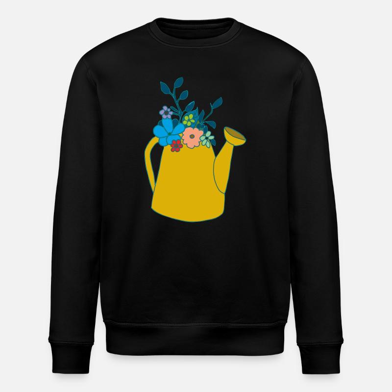Watering can mustard colours - Stanley/Stella ROLLER Unisex Organic Sweatshirt - black