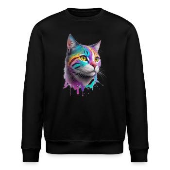 Chat - Sweat bio ROLLER Stanley/Stella Unisexe - noir - Devant - Nik (191cm)