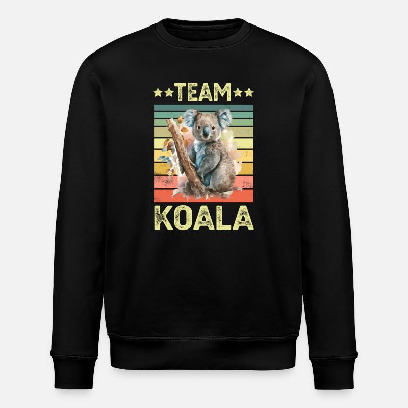 Koala Koalabär - Stanley/Stella Unisex Bio-Sweatshirt ROLLER - Schwarz