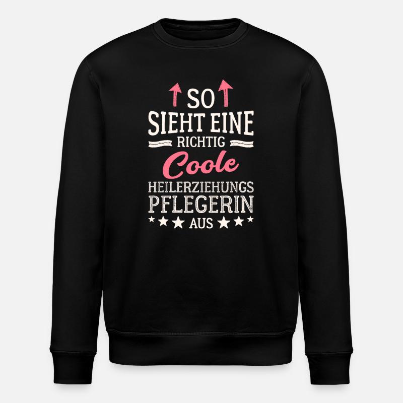 So sieht eine coole Heilerziehungspflegerin aus - Stanley/Stella Unisex Bio-Sweatshirt ROLLER - Schwarz