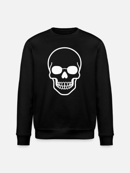 Minimalist skull design - Stanley/Stella ROLLER Unisex Organic Sweatshirt - black