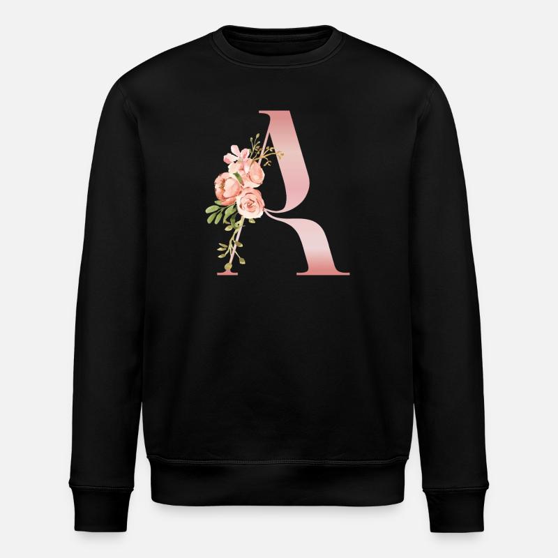 Monogramme A Florale Pastel - Sweat bio ROLLER Stanley/Stella Unisexe - noir