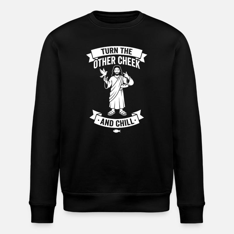 Vend den anden kind til og slap af - Stanley/Stella økologisk unisex-sweatshirt ROLLER - sort
