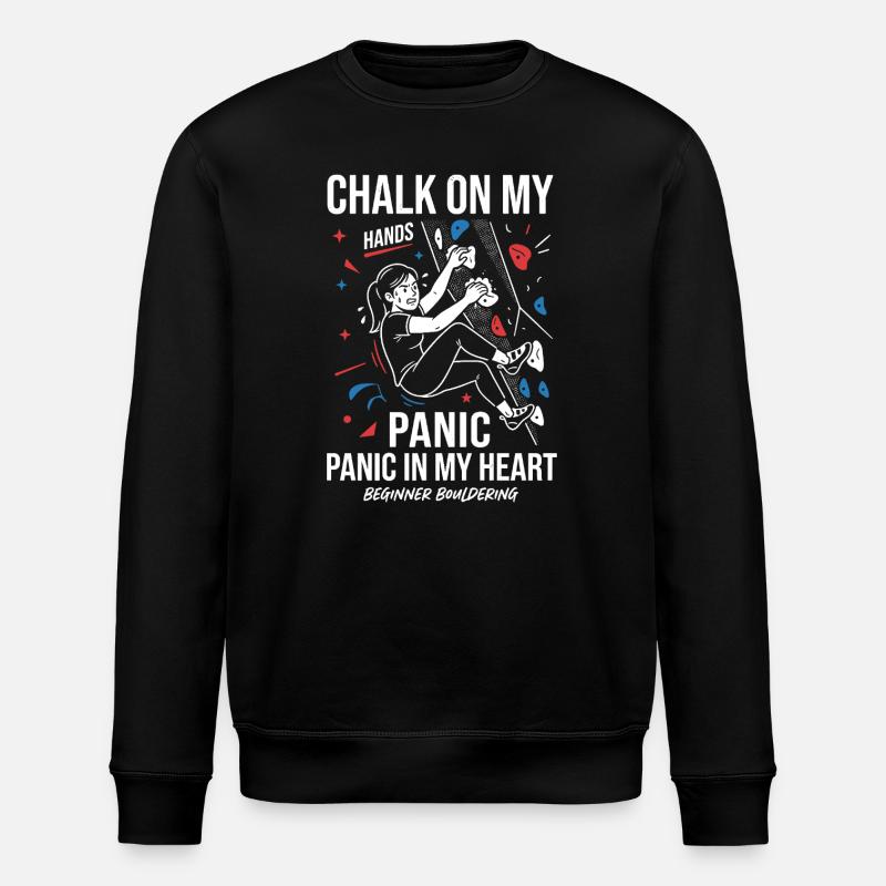 Chalk on the hands - Stanley/Stella ROLLER Unisex Organic Sweatshirt - black