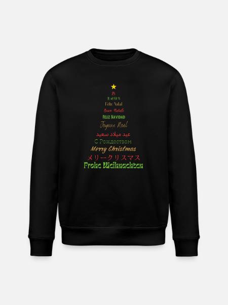 JOYEUX NOEL MULTI-LANGUES - Sweat bio ROLLER Stanley/Stella Unisexe - noir