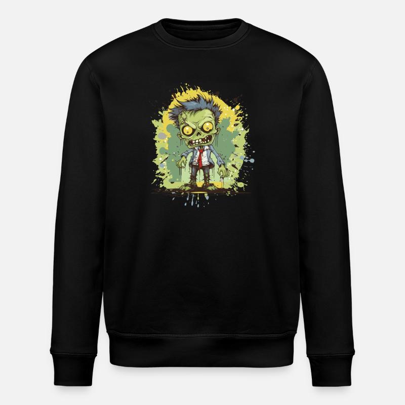 Bande dessinée de zombies - Sweat bio ROLLER Stanley/Stella Unisexe - noir