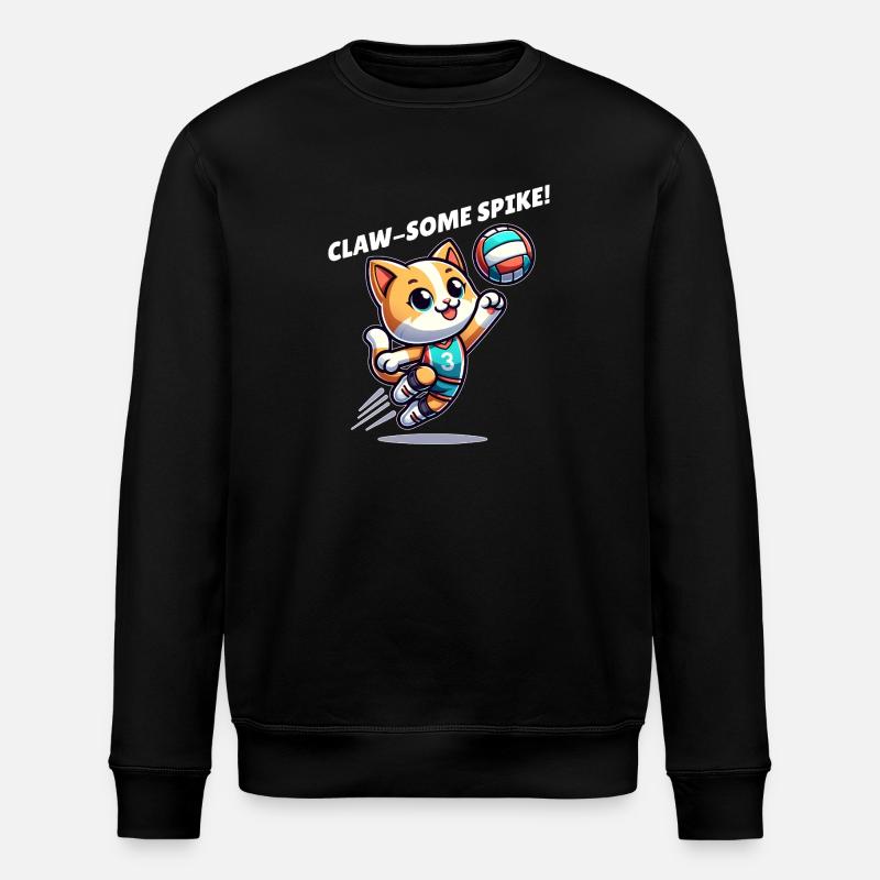 Katzen-Volleyball - Stanley/Stella Unisex Bio-Sweatshirt ROLLER - Schwarz