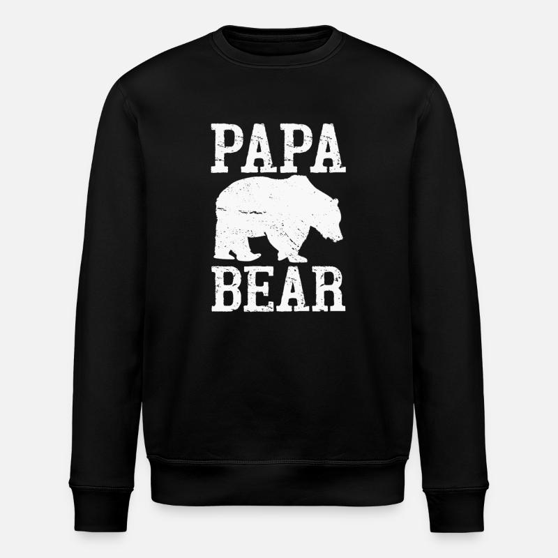 Papa Bear - Stanley/Stella ROLLER Unisex Organic Sweatshirt - black