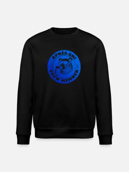 Bear Après Ski Team Saying - Stanley/Stella ROLLER Unisex Organic Sweatshirt - black