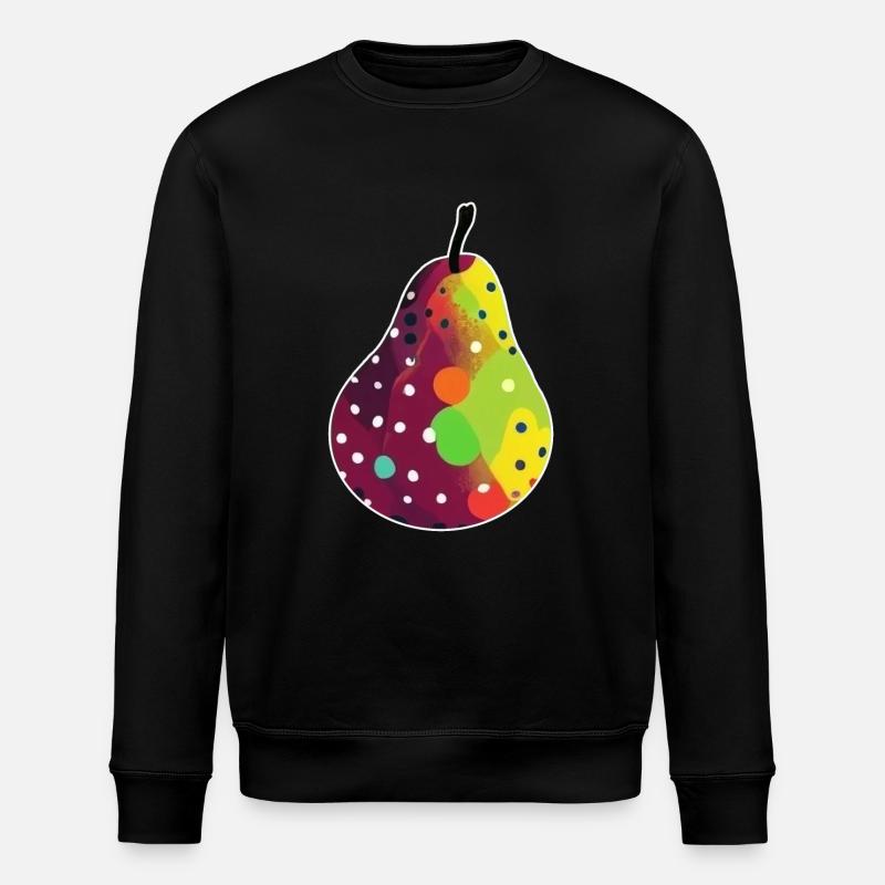 PEAR POP ART - Stanley/Stella ROLLER Unisex Organic Sweatshirt - black