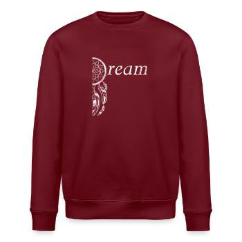 Dream Traum Feder Traumfänger Indianer indianisch - Stanley/Stella Unisex Bio-Sweatshirt ROLLER - Burgunderrot - Vorne - Nik (191cm)