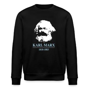 Karl Marx - Stanley/Stella Unisex Bio-Sweatshirt ROLLER - Schwarz - Vorne - Nik (191cm)
