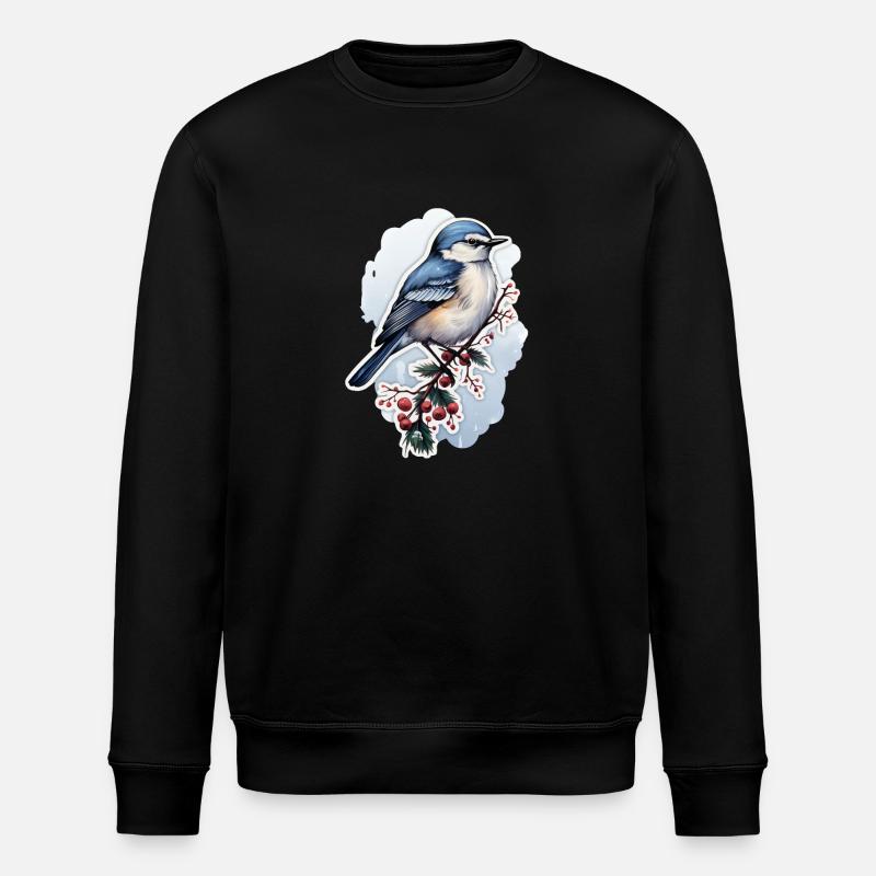 Oiseaux en hiver - Sweat bio ROLLER Stanley/Stella Unisexe - noir