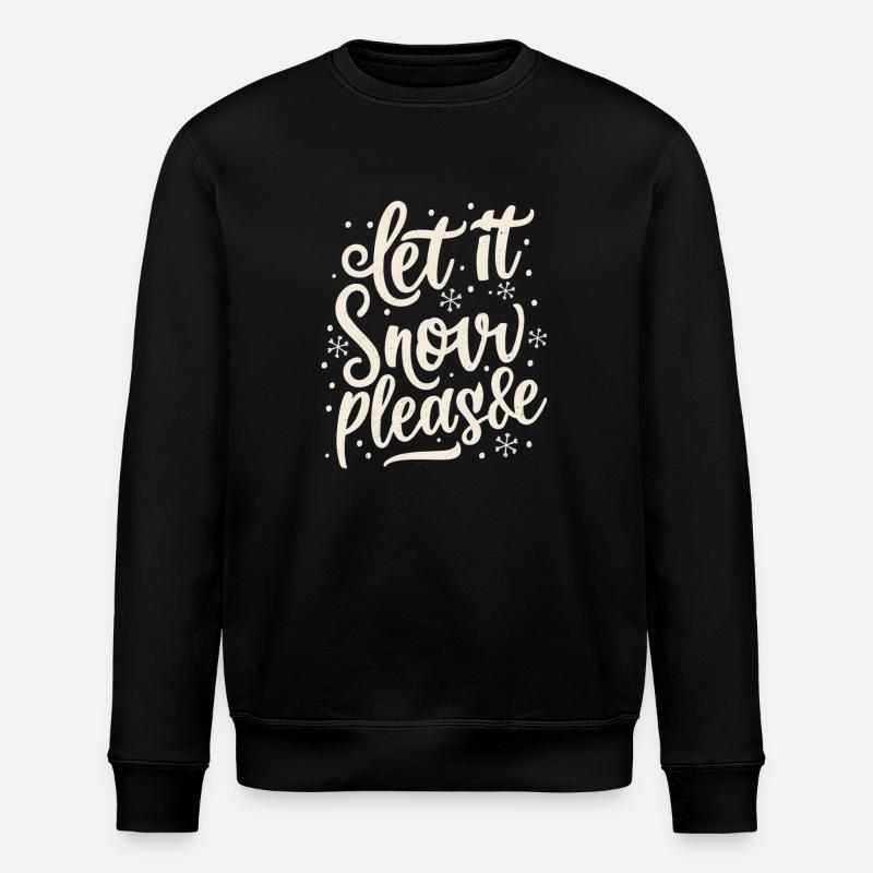Qu’il neige - Sweat bio ROLLER Stanley/Stella Unisexe - noir