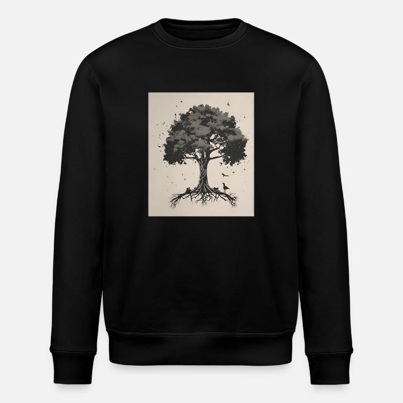 Baum des Lebens - Stanley/Stella Unisex Bio-Sweatshirt ROLLER - Schwarz