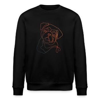 BUNTER LINEARER MOPS - Stanley/Stella Unisex Bio-Sweatshirt ROLLER - Schwarz - Vorne - Nik (191cm)