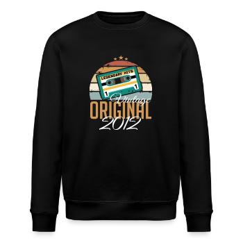 Millésime 2012 Born Original 2012 Anniversaire - Sweat bio ROLLER Stanley/Stella Unisexe - noir - Devant - Nik (191cm)