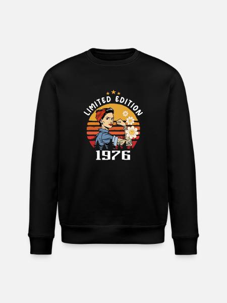 Retro Año de nacimiento 1976 Vintage Cumpleaños 1976 - Sudadera ecológica unisex ROLLER de Stanley/Stella - negro