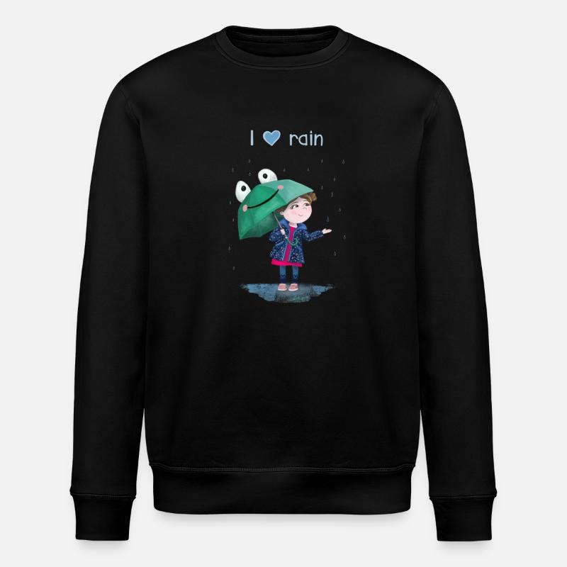 Mädchen im Regen - Stanley/Stella Unisex Bio-Sweatshirt ROLLER - Schwarz