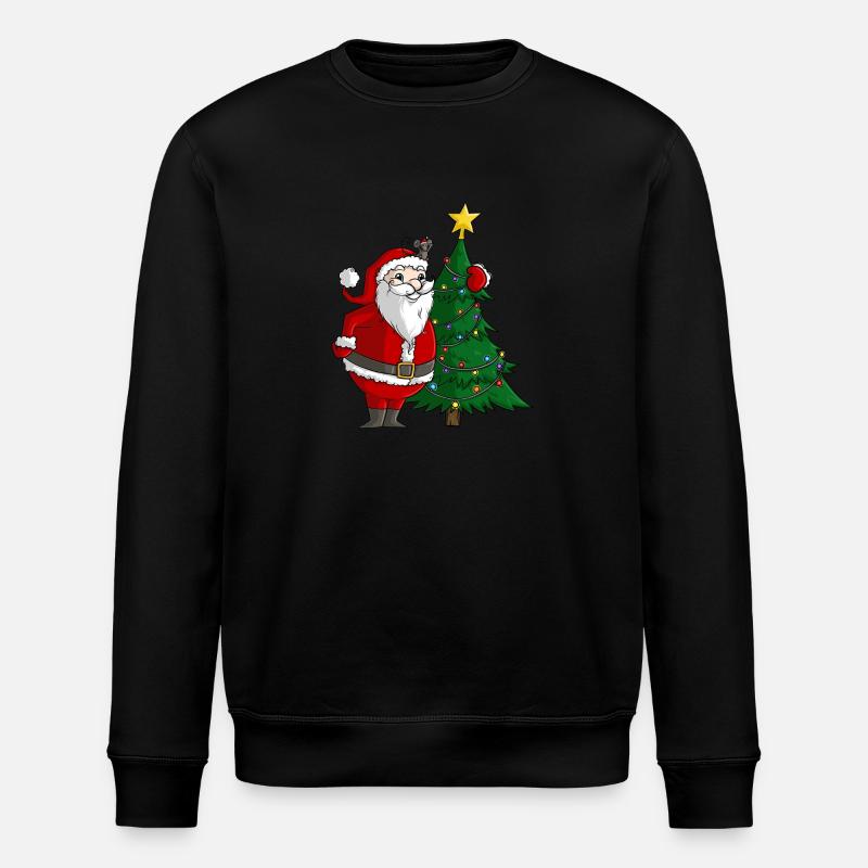 bande dessinée mignonne Père Noël - Sweat bio ROLLER Stanley/Stella Unisexe - noir