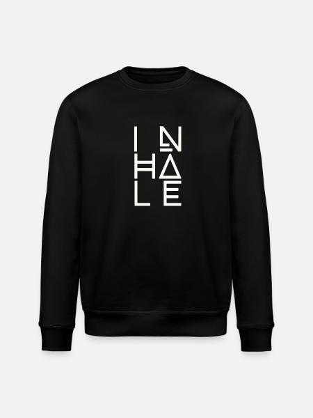 Breathe, inhale - Stanley/Stella ROLLER Unisex Organic Sweatshirt - black