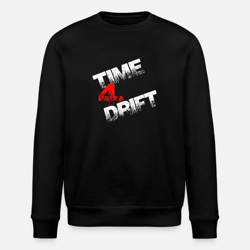 Time 4a Drift driften Geschenk - Stanley/Stella Unisex Bio-Sweatshirt ROLLER - Schwarz