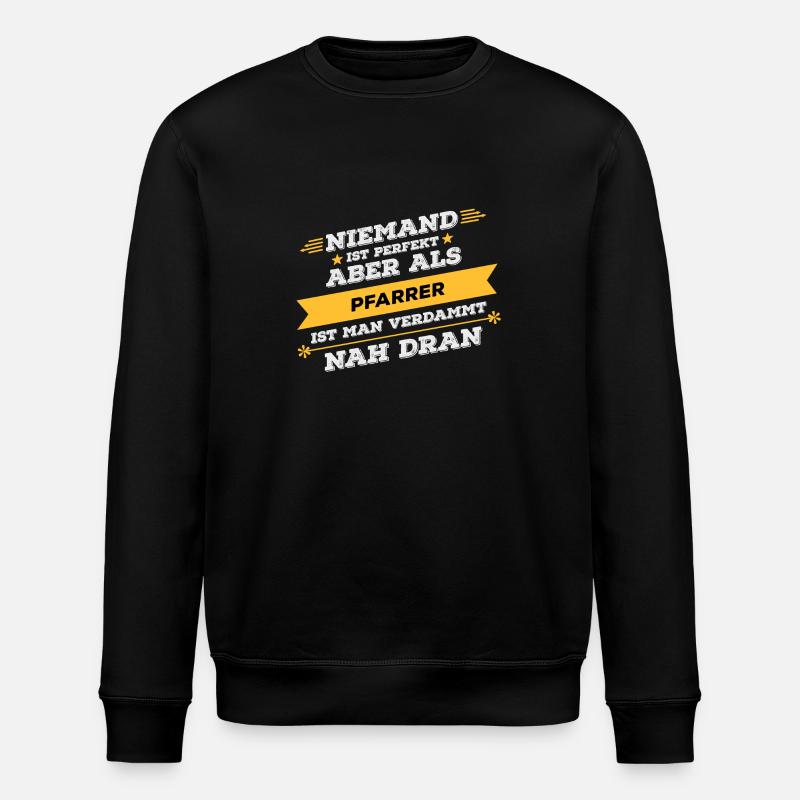 Pfarrer Beruf Geschenk - Stanley/Stella Unisex Bio-Sweatshirt ROLLER - Schwarz