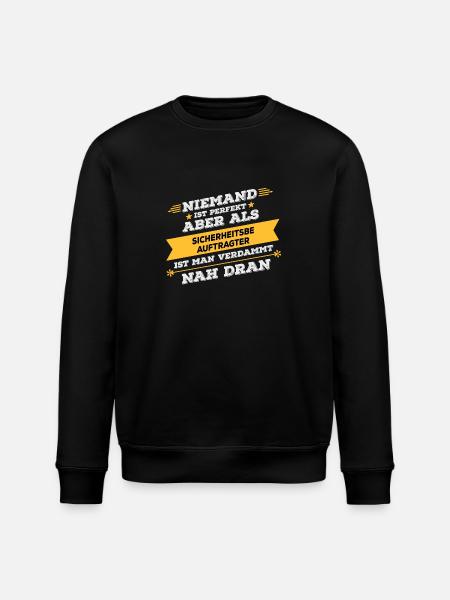 Security Officer Professional gift - Stanley/Stella ROLLER Unisex Organic Sweatshirt - black