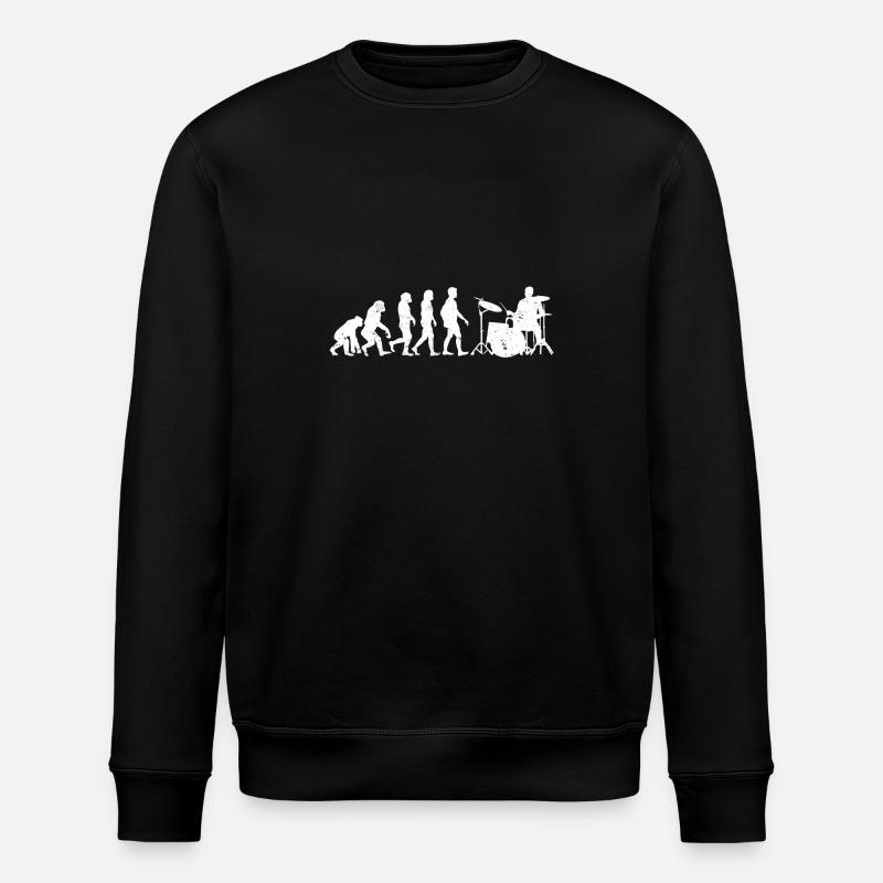 Drummer evolution drums gift drummer - Stanley/Stella ROLLER Unisex Organic Sweatshirt - black