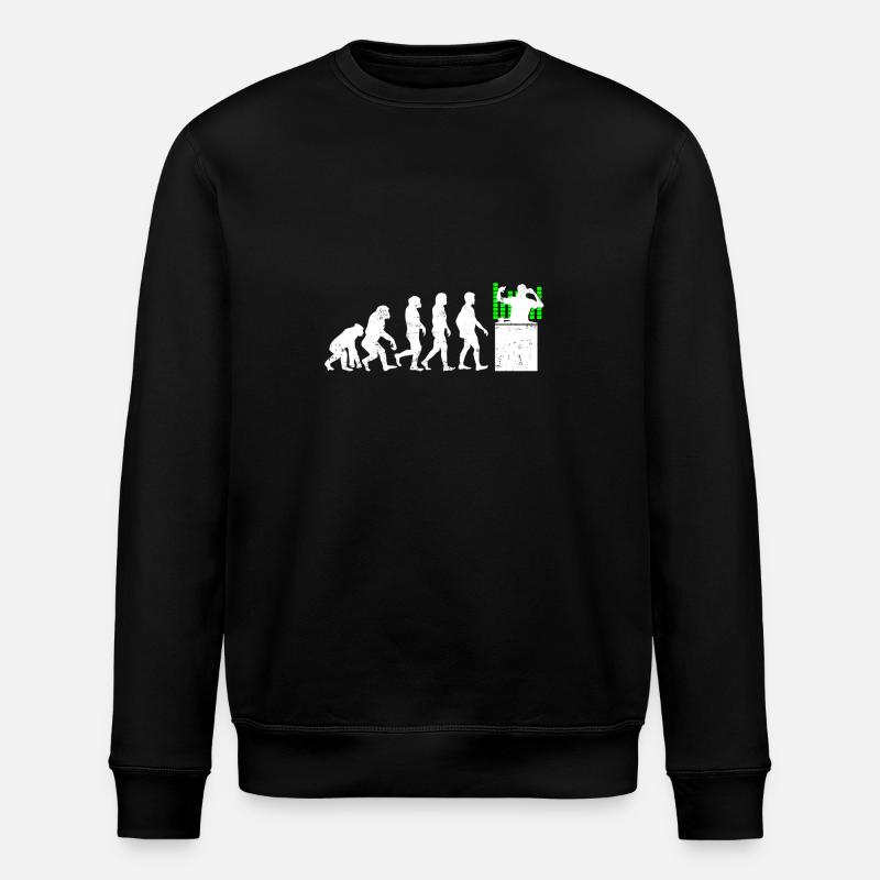 Dj evolution entwicklung musik turntable - Stanley/Stella Unisex Bio-Sweatshirt ROLLER - Schwarz