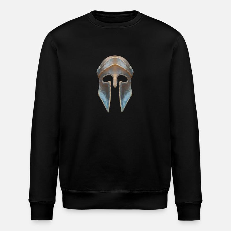Gladiatorenhelm Low-Polygon-Effekt - Stanley/Stella Unisex Bio-Sweatshirt ROLLER - Schwarz