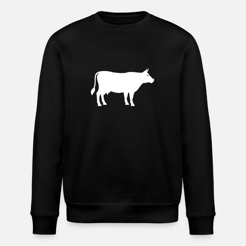 cow - Stanley/Stella ROLLER Unisex Organic Sweatshirt - black