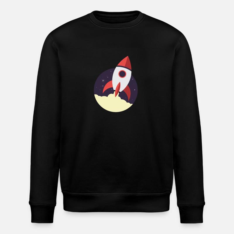 Rocket launch, rocket, space - Stanley/Stella ROLLER Unisex Organic Sweatshirt - black