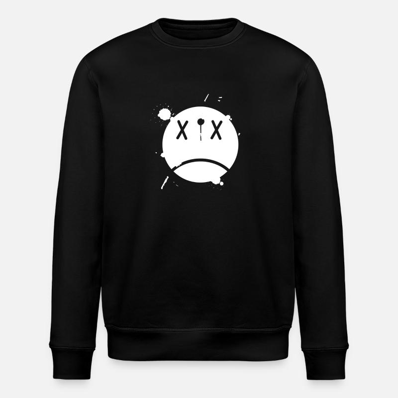 Smiley 01 - Stanley/Stella ROLLER Unisex Organic Sweatshirt - black